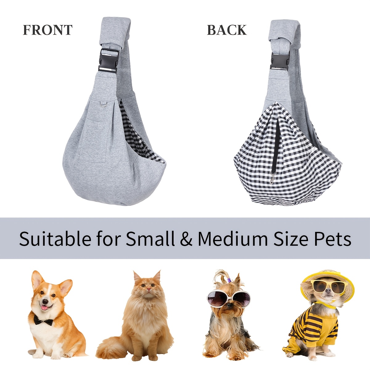 Small to Medium Pet Cat and Dog Harness, Adjustable Padded Shoulder Strap for Outdoor Travel, 1pc (Random Style) - Image 14
