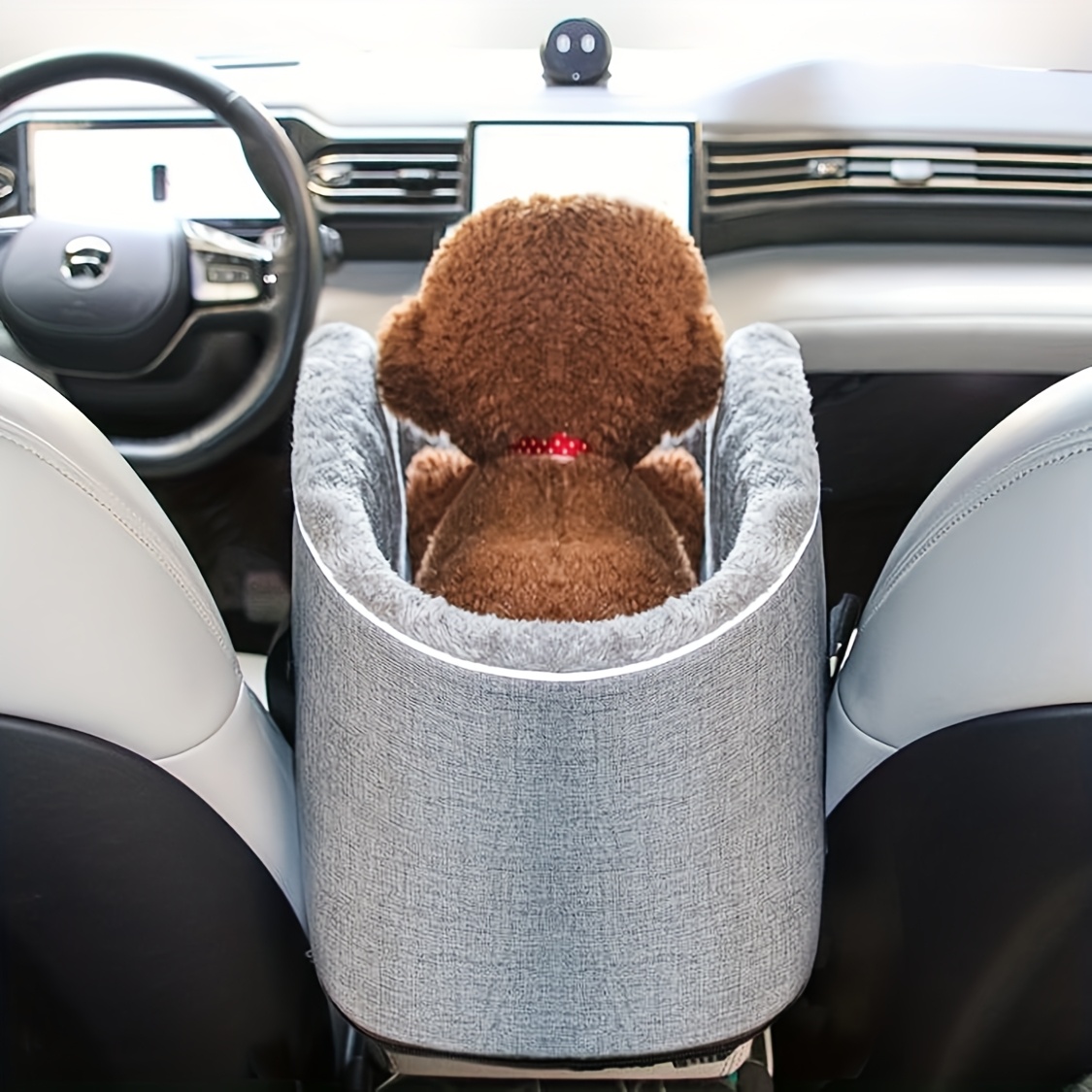 PETFANGFANG Cozy Pet Car Seat - Portable Dog & Cat Travel Bag with Secure Buckle Closure, Polyester Material for Small to Medium Pets - Image 8