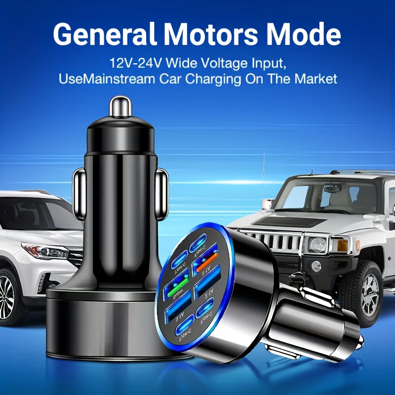 8-in-1 Phone Charger with QC3.0 Fast Charging, PD+USB Dual Output, LED Indicator Lights, Compact and Portable, Ideal for Home and Vehicle Use, Vehicle Charging Station | Modern Charging Station | Compact Charger - Image 4
