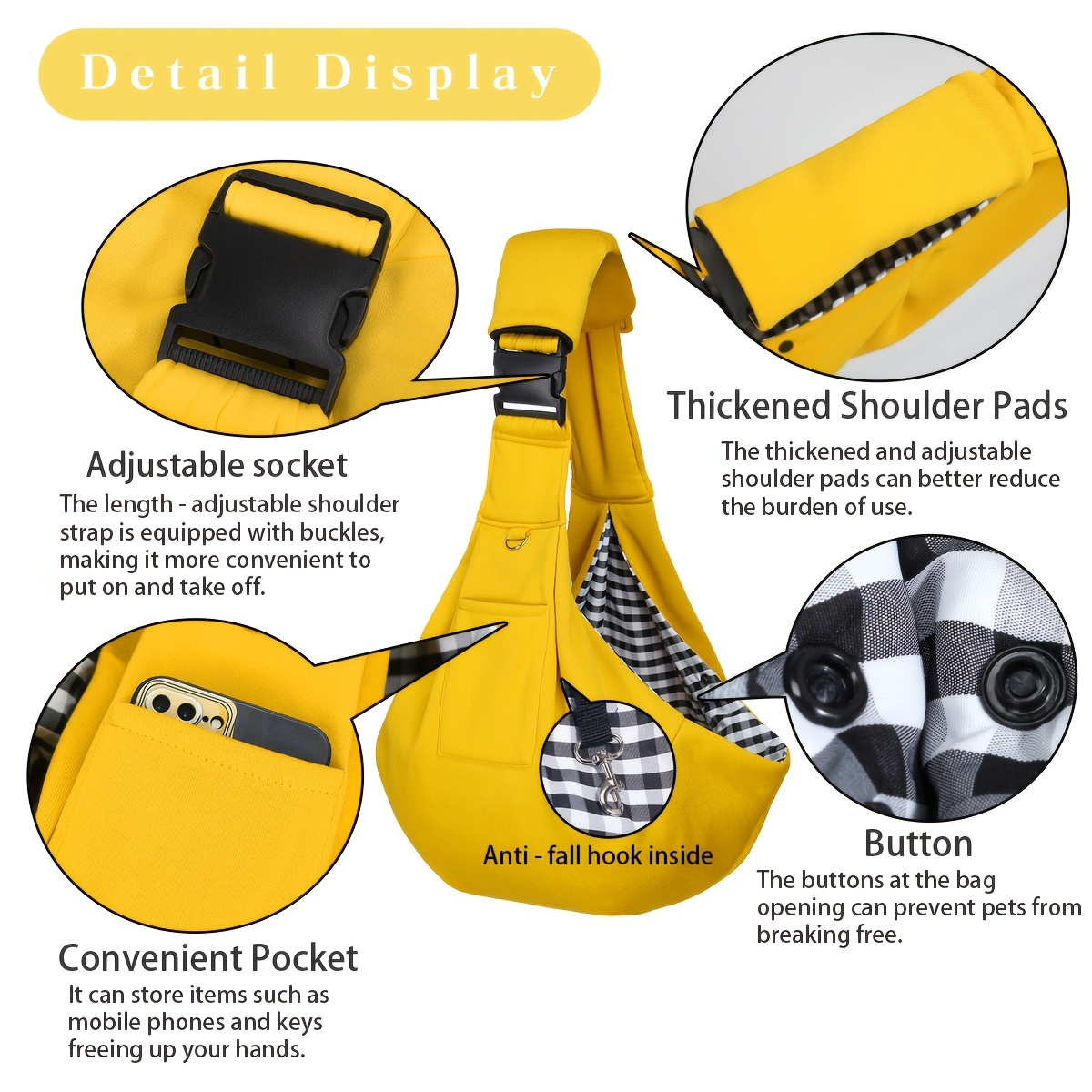 Small to Medium Pet Cat and Dog Harness, Adjustable Padded Shoulder Strap for Outdoor Travel, 1pc (Random Style) - Image 6