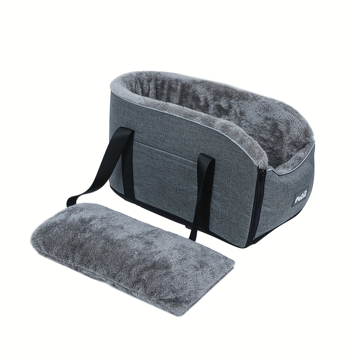 PETFANGFANG Cozy Pet Car Seat - Portable Dog & Cat Travel Bag with Secure Buckle Closure, Polyester Material for Small to Medium Pets - Image 3