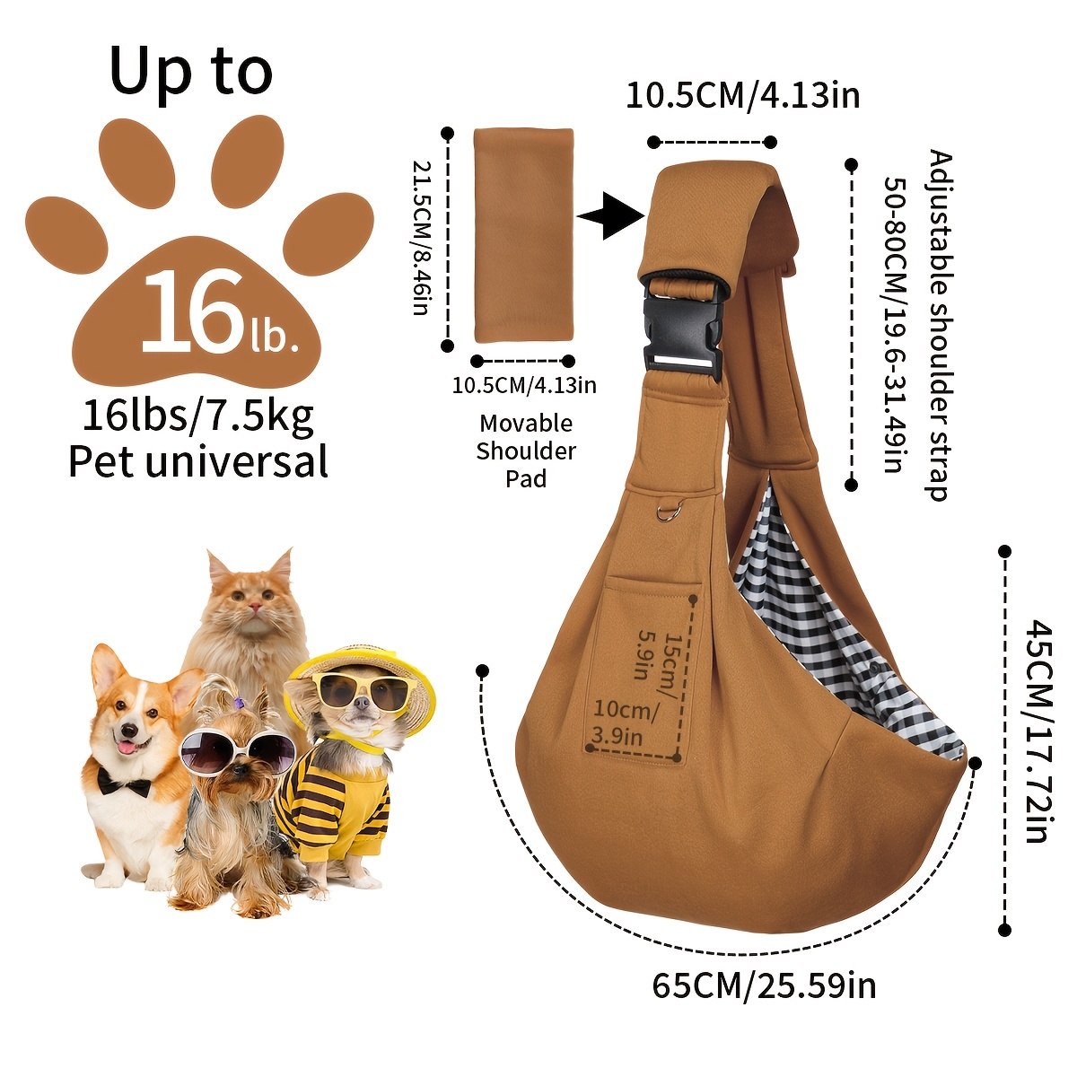 Small to Medium Pet Cat and Dog Harness, Adjustable Padded Shoulder Strap for Outdoor Travel, 1pc (Random Style) - Image 18