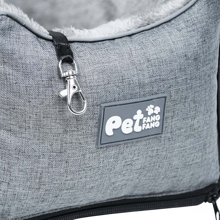 PETFANGFANG Cozy Pet Car Seat - Portable Dog & Cat Travel Bag with Secure Buckle Closure, Polyester Material for Small to Medium Pets - Image 7