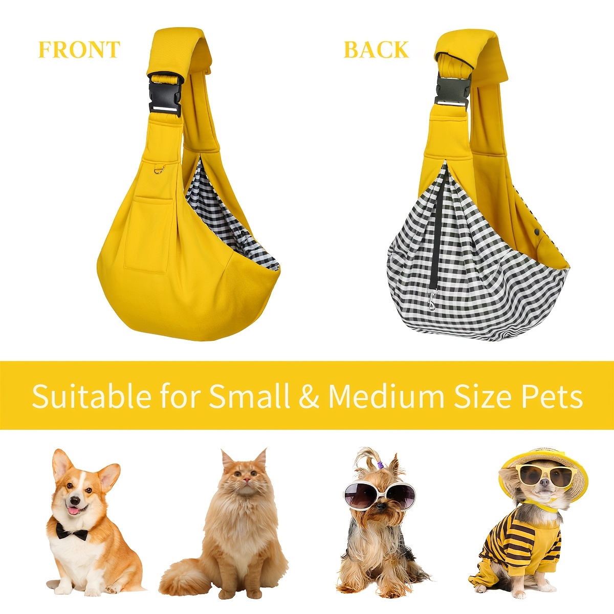 Small to Medium Pet Cat and Dog Harness, Adjustable Padded Shoulder Strap for Outdoor Travel, 1pc (Random Style) - Image 4