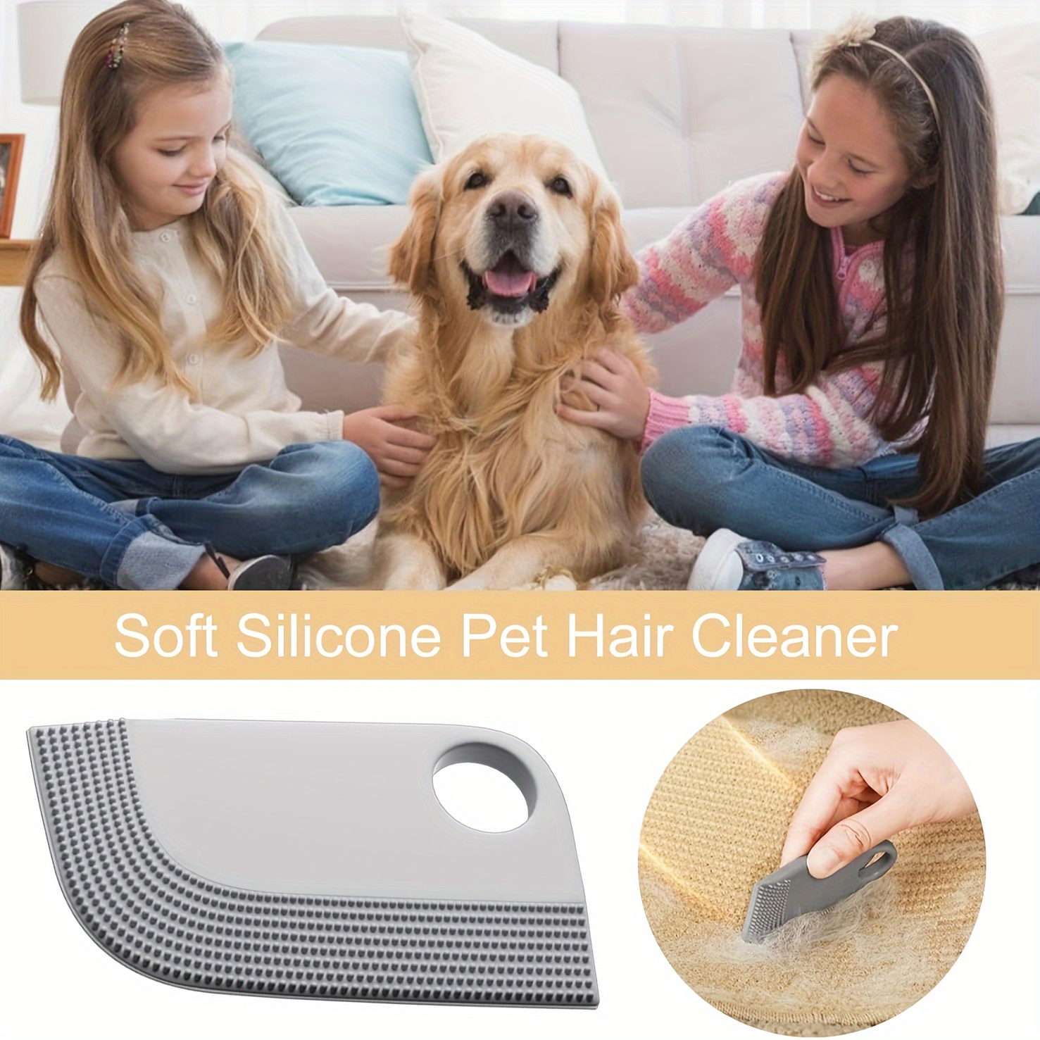 1/2/3/4pcs Brush Cat Hair Cleaner Pet Carpet Sofa De-Shedder for Household Pet Cleaning - Image 13