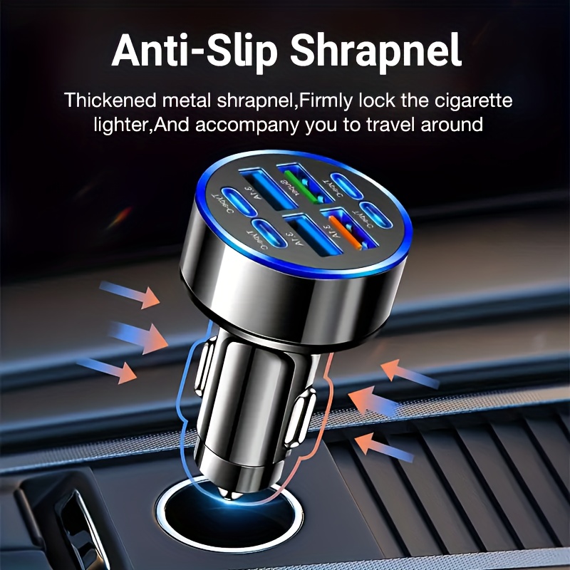 8-in-1 Phone Charger with QC3.0 Fast Charging, PD+USB Dual Output, LED Indicator Lights, Compact and Portable, Ideal for Home and Vehicle Use, Vehicle Charging Station | Modern Charging Station | Compact Charger - Image 7